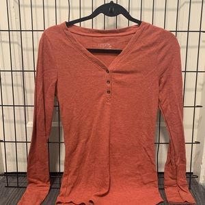 Tight Waffle Knit Henley